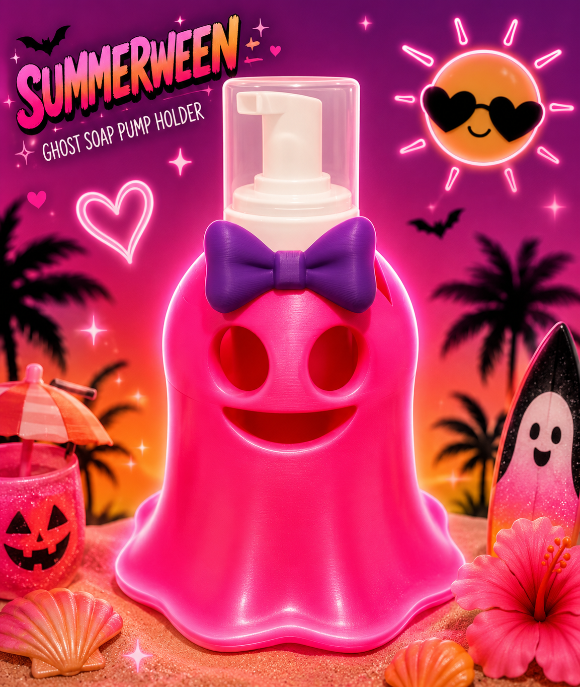 Ghost Soap Pump Holder