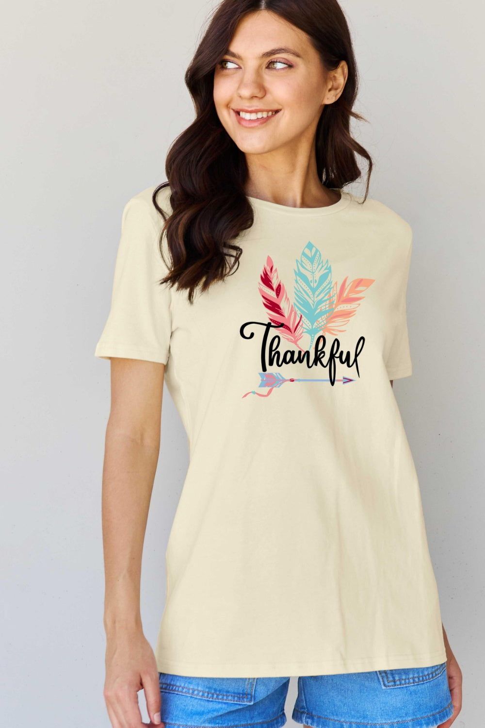 Simply Love Full Size THANKFUL Graphic T-Shirt