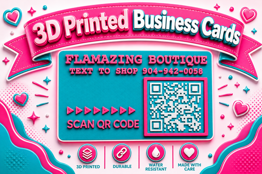 3D PRINTED BUSINESS CARDS qty 8