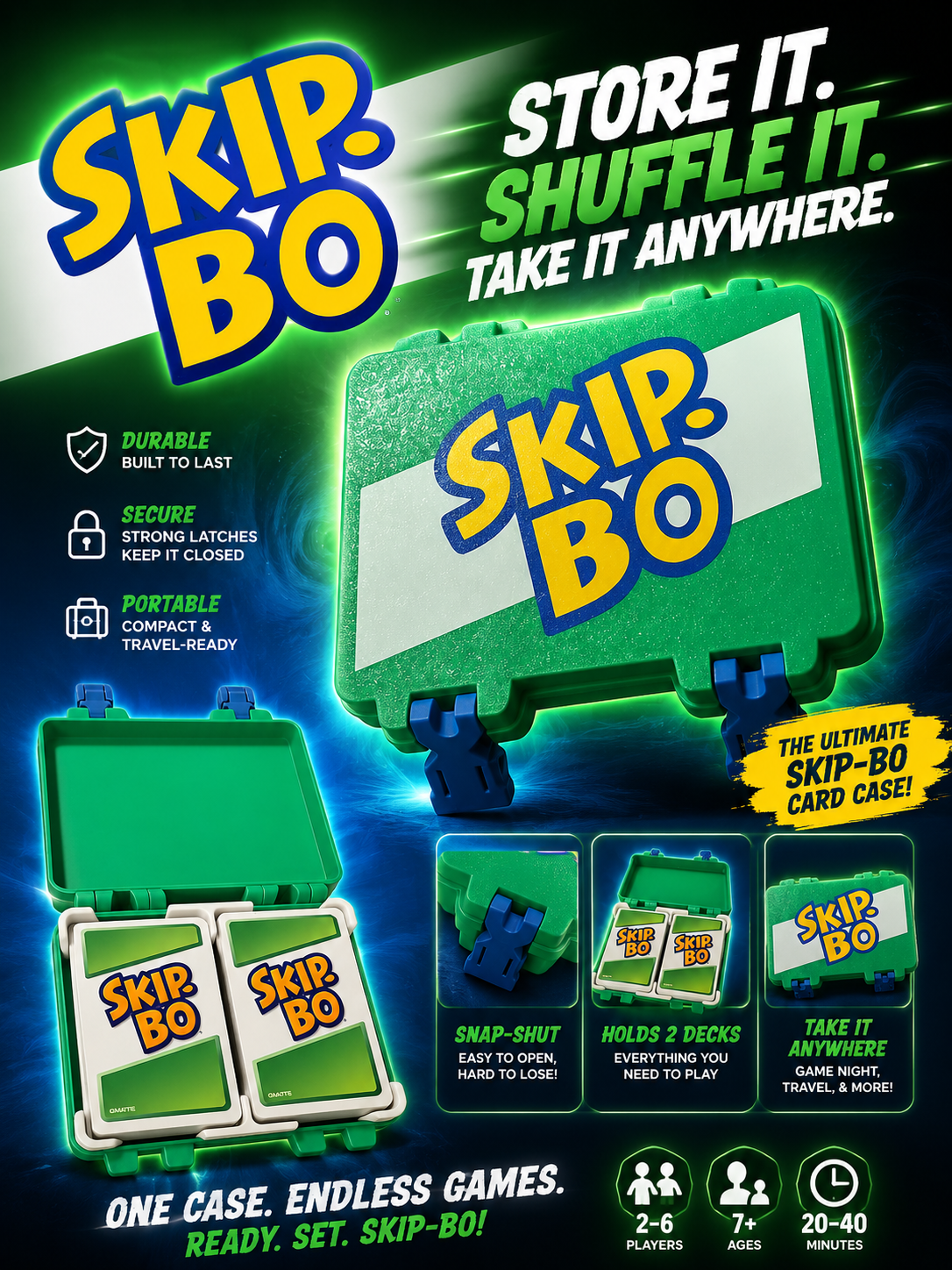 3D printed Skip Bo Card Case