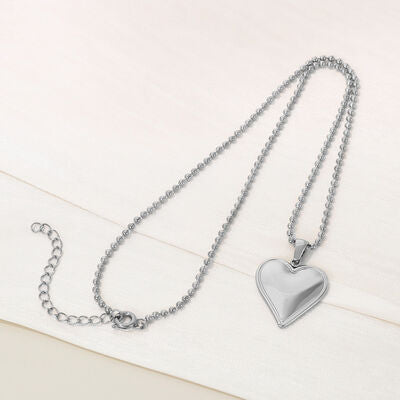 Stainless Steel Heart Pendant Necklace